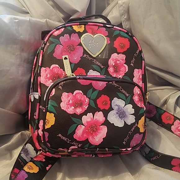 Betsey Johnson Bags Betsey Johnson Floral Purse Size Backpack Nwt Poshmark